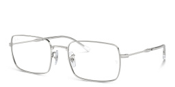 Ray-Ban Optics Unisex Rectangle Eyeglasses in Silver – Product Photo 2
