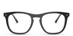 Ray-Ban Optics Unisex Square Eyeglasses in Dark Grey On Transparent Light Grey – Product Photo 1