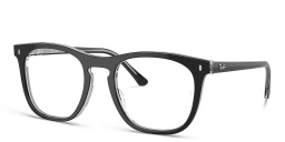 Ray-Ban Optics Unisex Square Eyeglasses in Dark Grey On Transparent Light Grey – Product Photo 2