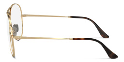 Shop Ray-Ban Pilot Titanium Optics Wide Unisex Eyeglasses in Light Brown online.