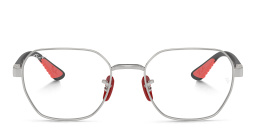 Ray-Ban Optics Scuderia Ferrari Collection Unisex Irregular Eyeglasses in Silver – Product Photo 1