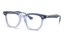 Ray-Ban Junior Optics Kids Square Eyeglasses in Top Violet On Transparent Violet – Product Photo 2