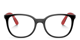 Shop Ray-Ban Junior Optics Kids Panthos Eyeglasses in Black online.