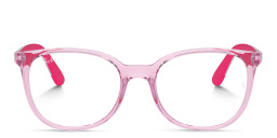 Shop Ray-Ban Junior Optics Kids Panthos Eyeglasses in Pink online.