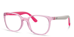 Shop Ray-Ban Junior Optics Kids Panthos Eyeglasses in Pink online.