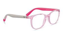 Shop Ray-Ban Junior Optics Kids Panthos Eyeglasses in Pink online.