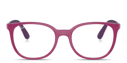 Shop Ray-Ban Junior Optics Kids Panthos Eyeglasses in Fucsia On Rubber Violet online.