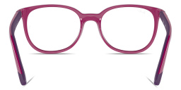 Shop Ray-Ban Junior Optics Kids Bio-Based Panthos Eyeglasses in Fucsia On Rubber Violet online.