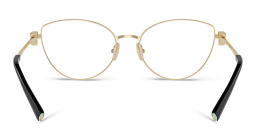 Shop TIFFANY T Motif Cat-Eye Eyeglasses in Black On Pale Gold online.