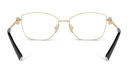 Shop TIFFANY T Motif Butterfly Eyeglasses in Black On Pale Gold online.