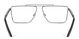 VERSACE Greca Wide Rectangle Eyeglasses in Gunmetal – Product Photo 4