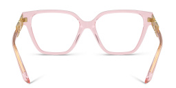 VERSACE Medusa Irregular Eyeglasses in Transparent Pink – Product Photo 4