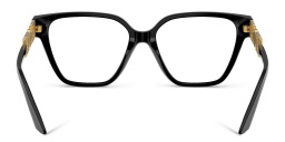 نظارات طبية ميدوسا بإطار مربّع من فيرزاتشي بلون أسود - صورة المنتج 4