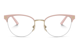 VERSACE Greca Half-Rim Cat-Eye Eyeglasses in Pink – Product Photo 1