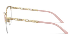 VERSACE Greca Half-Rim Cat-Eye Eyeglasses in Pink – Product Photo 3