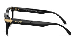 VERSACE Medusa Wide Rectangle Eyeglasses in Black – Product Photo 3