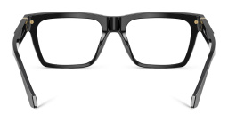 VERSACE Medusa Wide Rectangle Eyeglasses in Black – Product Photo 4
