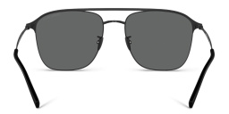 نظارات شمسية مربّعة بشعار العلامة من جورجو أرماني بلون أسود مطفي - صورة المنتج 4