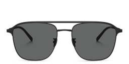 GIORGIO ARMANI Logo Square Sunglasses in Matte Black – Product Photo 1