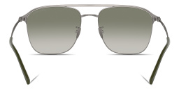 نظارات شمسية مربّعة بشعار العلامة من جورجو أرماني بلون رصاصي - صورة المنتج 4