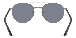 تسوق نظارات شمسية دائرية بشعار العلامة جورجو أرماني بلون رصاصي أونلاين.