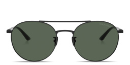 GIORGIO ARMANI Logo Round Sunglasses in Black – Product Photo 1