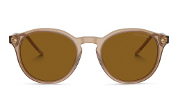 تسوق نظارات شمسية طراز بانتوس بشعار العلامة جورجو أرماني بلون بني شفاف أونلاين.