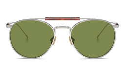 BRUNELLO CUCCINELLI Sartorial Sunset Unisex Round Sunglasses in Silver – Product Photo 1