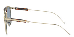 نظارات شمسية سارتوريال صن سيت بإطار دائري للجنسين من برونيلو كوتشينيلي بلون ذهبي لامع - صورة المنتج 3