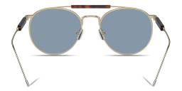 BRUNELLO CUCCINELLI Sartorial Sunset Unisex Round Sunglasses in Polished Gold – Product Photo 4