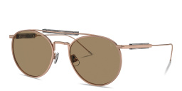 Shop BRUNELLO CUCINELLI Sartorial Sunset Unisex Round Sunglasses in Rose Gold online.