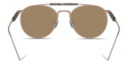 Shop BRUNELLO CUCINELLI Sartorial Sunset Unisex Round Sunglasses in Rose Gold online.