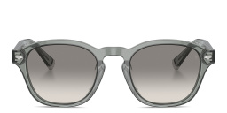 Shop BRUNELLO CUCINELLI Intarsia Rays Unisex Square Sunglasses in Grey online.