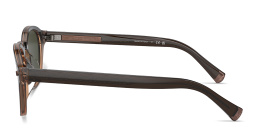 Shop BRUNELLO CUCINELLI Intarsia Rays Unisex Square Sunglasses in Havana online.