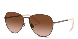 Shop BRUNELLO CUCINELLI Timeless Reflections Aviator Sunglasses in Brown online.