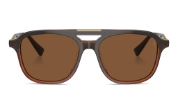Shop BRUNELLO CUCINELLI Sartorial Sunset Aviator Sunglasses in Brown online.