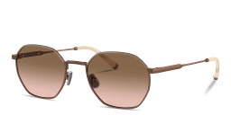 Shop BRUNELLO CUCINELLI Intarsia Rays Unisex Irregular Sunglasses in Brown online.