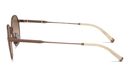 Shop BRUNELLO CUCINELLI Intarsia Rays Unisex Irregular Sunglasses in Brown online.