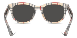 Shop BURBERRY Logo Print Panthos Sunglasses in Vintage Check online.