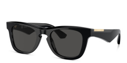 نظارات شمسية مربّعة بشعار العلامة من بربري بلون أسود - صورة المنتج 2