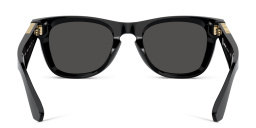 نظارات شمسية مربّعة بشعار العلامة من بربري بلون أسود - صورة المنتج 4