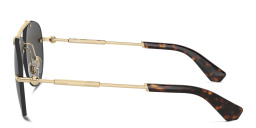 Shop BURBERRY Logo Rimless Pilot Sunglasses in Light Gold online.