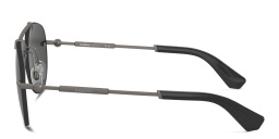 Shop BURBERRY Logo Rimless Pilot Sunglasses in Gunmetal online.