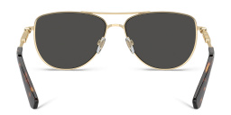 Shop BURBERRY Logo Aviator Sunglasses in Gold online.