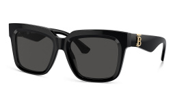 Shop BURBERRY TB Motif Square Sunglasses in Black online.