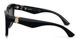 Shop BURBERRY TB Motif Square Sunglasses in Black online.