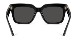 Shop BURBERRY TB Motif Square Sunglasses in Black online.