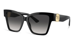 Shop Dolce & Gabbana Logo Square Sunglasses in Black online.
