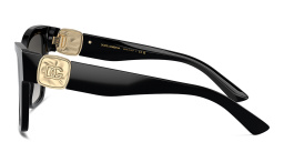 Shop Dolce & Gabbana Logo Square Sunglasses in Black online.