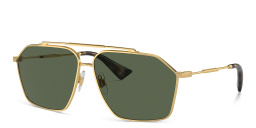 Dolce & Gabbana Logo Aviator Sunglasses in Gold – Product Photo 2